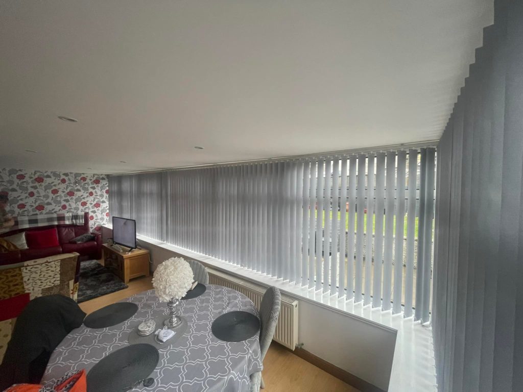 new grey vertical blinds in dubai with installation service