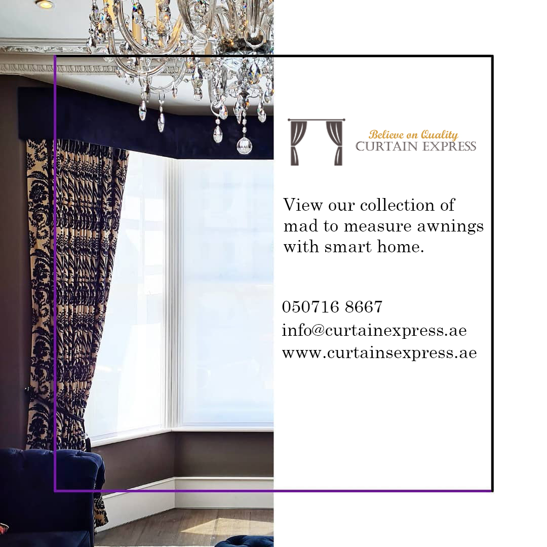View our collection of mad to measure curtains awnings with smart home.